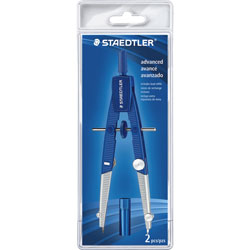 Staedtler Student Compass, Hinged Legs, Blue/Silver