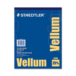 Staedtler Vellum Pad, 16 lb., 50 Sheets, 8-1/2 inx11 in