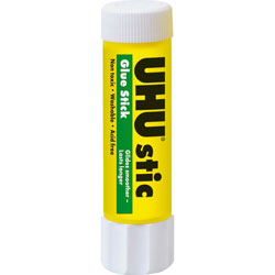 Saunders UHU stic Washable Glue Stick, 0.29 oz, 24/Box, White