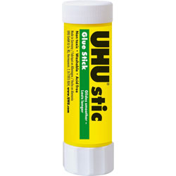 Saunders UHU stic Washable Glue Stick, 1.41 oz, 12/Box, White