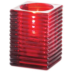 Sterno Kelly Flameless Candle Holder, Red