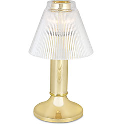 Sterno Paige Polished Brass Lamp with Duchess Shade
