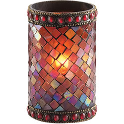 Sterno Dolce Flameless Candle Holder, Red