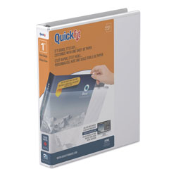 Stride QuickFit D-Ring View Binder, 3 Rings, 1 in Capacity, 11 x 8.5, White