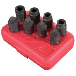 Sunex 8 Piece 1/2 in Drive Pipe Plug Socket Set