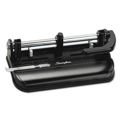 Swingline 32-Sheet Lever Handle Two-to-Seven-Hole Punch, 9/32 in Holes, Black
