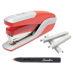 Swingline Quick Touch Stapler Value Pack, 28-Sheet Capacity, Red/Silver