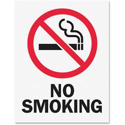 Tarifold Safety Sign Inserts-No Smoking, Red/Black