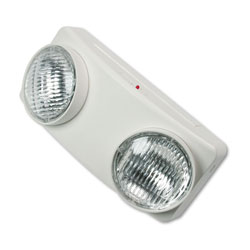 Tatco Swivel Head Twin Beam Emergency Lighting Unit, 12.75"w x 4"d x 5.5"h, White (TCO70012)
