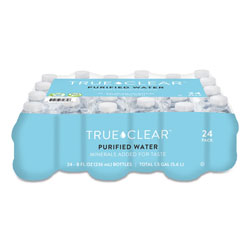 True Clear® Purified Bottled Water, 8 oz Bottle, 24 Bottles/Carton, 168 Cartons/Pallet