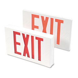 Tatco LED Exit Sign, Polycarbonate, 12 1/4 in x 2 1/2 in x 8 3/4 in, White