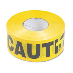 Tatco Caution Barricade Safety Tape, Yellow, 3w x 1000ft Roll