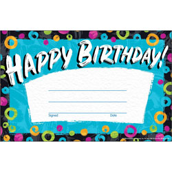 Trend Enterprises Harmony Birthday Recognition Awards,  inHappy Birthday in, Multicolor, 30/Pack