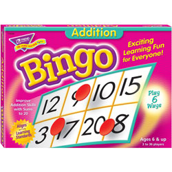 Trend Enterprises Addition Bingo Game, Includes 36 Playing Cards/over 200 Chips
