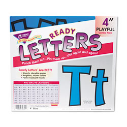 Trend Enterprises Ready Letters Playful Combo Set, Blue, 4 inh, 216/Set