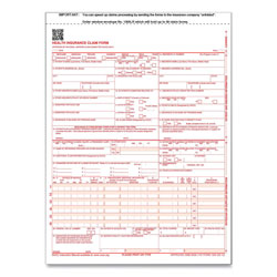 ComplyRight CMS-1500 Health Insurance Claim Forms, One-Part, 8.5 x 11, 100/Pack