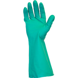 The Safety Zone Green Nitrile Chemical Resistant Unlined Gloves, Large