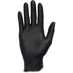The Safety Zone Nitrile Exam Gloves, Large, 4 Mil, Black