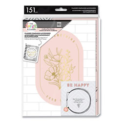 The Happy Planner® Modern Farmhouse Classic Planner Companion Pack, Fill Paper, Stickers, Note Cards, Vision Boards, Bracelet, Pouch, 151 Pieces