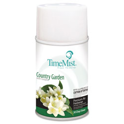 Timemist Premium Metered Air Freshener Refill, Country Garden, 6.6 oz Aerosol, 12/Carton