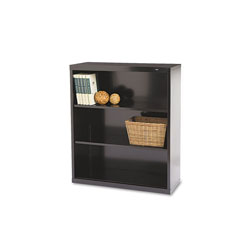 Tennsco Metal Bookcase, Three-Shelf, 34-1/2w x 13-1/2d x 40h, Black