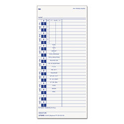 TOPS Time Clock Cards, Replacement for 35100-10, One Side, 4 x 9, 100/Pack