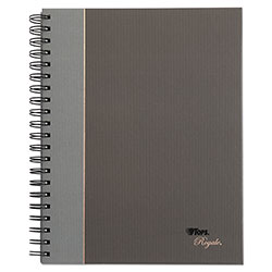 TOPS Royale Wirebound Business Notebooks, 1 Subject, Medium/College Rule, Black/Gray Cover, 8.25 x 5.88, 96 Sheets