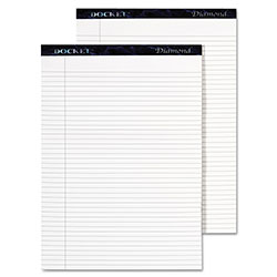 TOPS Docket Diamond Ruled Pads, Wide/Legal Rule, 50 White 8.5 x 11.75 Sheets, 2/Box