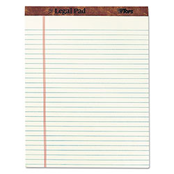 TOPS  inThe Legal Pad in Ruled Pads, Wide/Legal Rule, 8.5 x 11.75, Green Tint, 50 Sheets, DZ