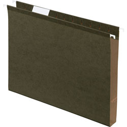 TOPS 1" Capacity Reinforced Hanging File Folder, Kraft, Letter, Standard Green, 25/Bx Cap., 25/Box (ESS4152X1)