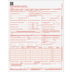 TOPS Laser Printer Claim Forms,CMS-1500,1-Part,9-1/2 inx11 in,500/PK