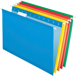 TOPS Reinforced Hanging File Folder, Kraft, Legal, Brites, 25/Box (ESS415315ASST)