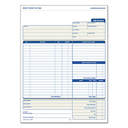 TOPS Snap-Off Job Invoice Form, Three-Part Carbonless, 8.5 x 11.63, 1/Page, 50 Forms (TOP3866)