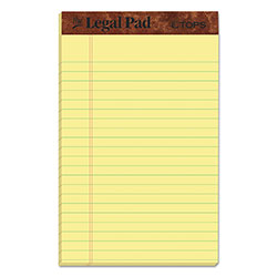 TOPS "The Legal Pad" Ruled Perforated Pads, Narrow Rule, 50 Canary-Yellow 5 x 8 Sheets, Dozen (TOP7501)