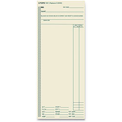 TOPS Time Clock Cards, Replacement for ATR206/C3000/M-154, One Side, 3.38 x 8.25, 500/Box