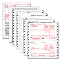 TOPS W-2 Tax Forms, Six-Part Carbonless, 5.5 x 8.5, 2/Page, (24) W-2s and (1) W-3 (TOP2206C)