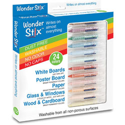 The Pencil Grip Crayons, F/Whiteboards/Glass/Paper/Wood, 24/Pk, Ast