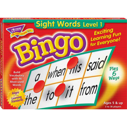 Trend Enterprises Games, Bingo/Sightwords, 46 Practice Words