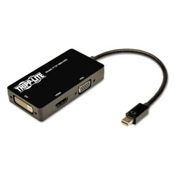 Tripp Lite Keyspan Mini DisplayPort to VGA/DVI/HDMI All-in-One Adapter/Converter, Thunderbolt 1 and 2, 6 in