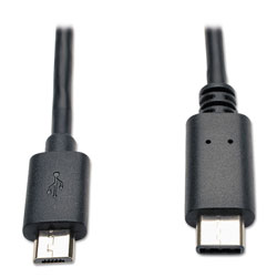 Tripp Lite USB 2.0 Cable, USB Micro-B to USB Type-C (USB-C) (M/M), 6 ft.