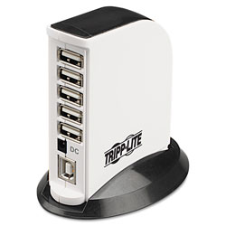 Tripp Lite USB 2.0 Hub, 7 Ports, Black/White
