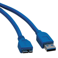 Tripp Lite USB 3.0 SuperSpeed Device Cable (A to Micro-B M/M), 3 ft., Blue