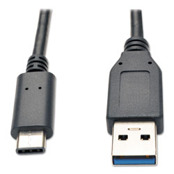 Tripp Lite USB 3.1 Gen 1 (5 Gbps) Cable, USB Type-C (USB-C) to USB Type-A (M/M), 3 ft.