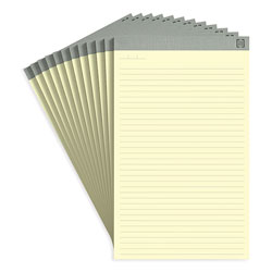 TRU RED™ Notepads, Wide/Legal Rule, Canary Sheets, 8.5 x 14, 50 Sheets, 12/Pack