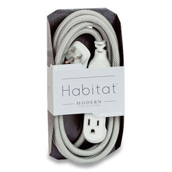 360 Electrical Habitat Accent Collection Braided AC Extension Cord, 8 ft, 13 A, Tungsten