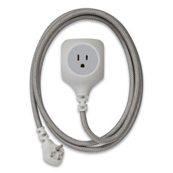 360 Electrical Habitat Premium Extension Cord + USB, 6 ft Braided Cord, 13 A, Tungsten