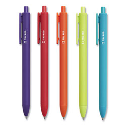 TRU RED™ Quick Dry Retractable Gel Pen, Fine 0.5 mm, Assorted Ink Colors, Assorted Barrel Colors, 5/Pack