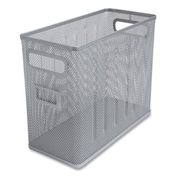 TRU RED™ Wire Mesh Box-Style Vertical Document Organizer, 1 Section, Letter-Size, 5.79 x 12.4 x 10.16, Silver