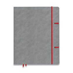 TRU RED™ Large Explore Journal, Dotted Rule, Gray Cover, 8 x 10, 192 Sheets