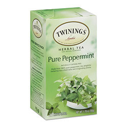 Twinings Tea Bags, Pure Peppermint, 1.76 oz, 25/Box